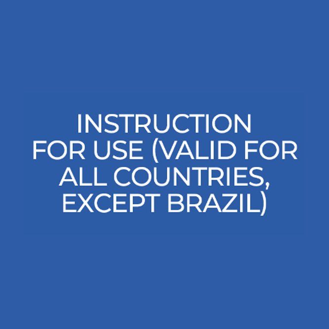 Instruções de uso - instructions valid for all countries