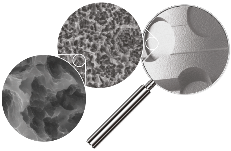 NOVO TRATAMENTO DE SUPERFÍCIE oferecendo micro rugosidades sobre a macro geometria consagrada do implante Maestro que favorecem a qualidade da adesão celular ao corpo do implante.